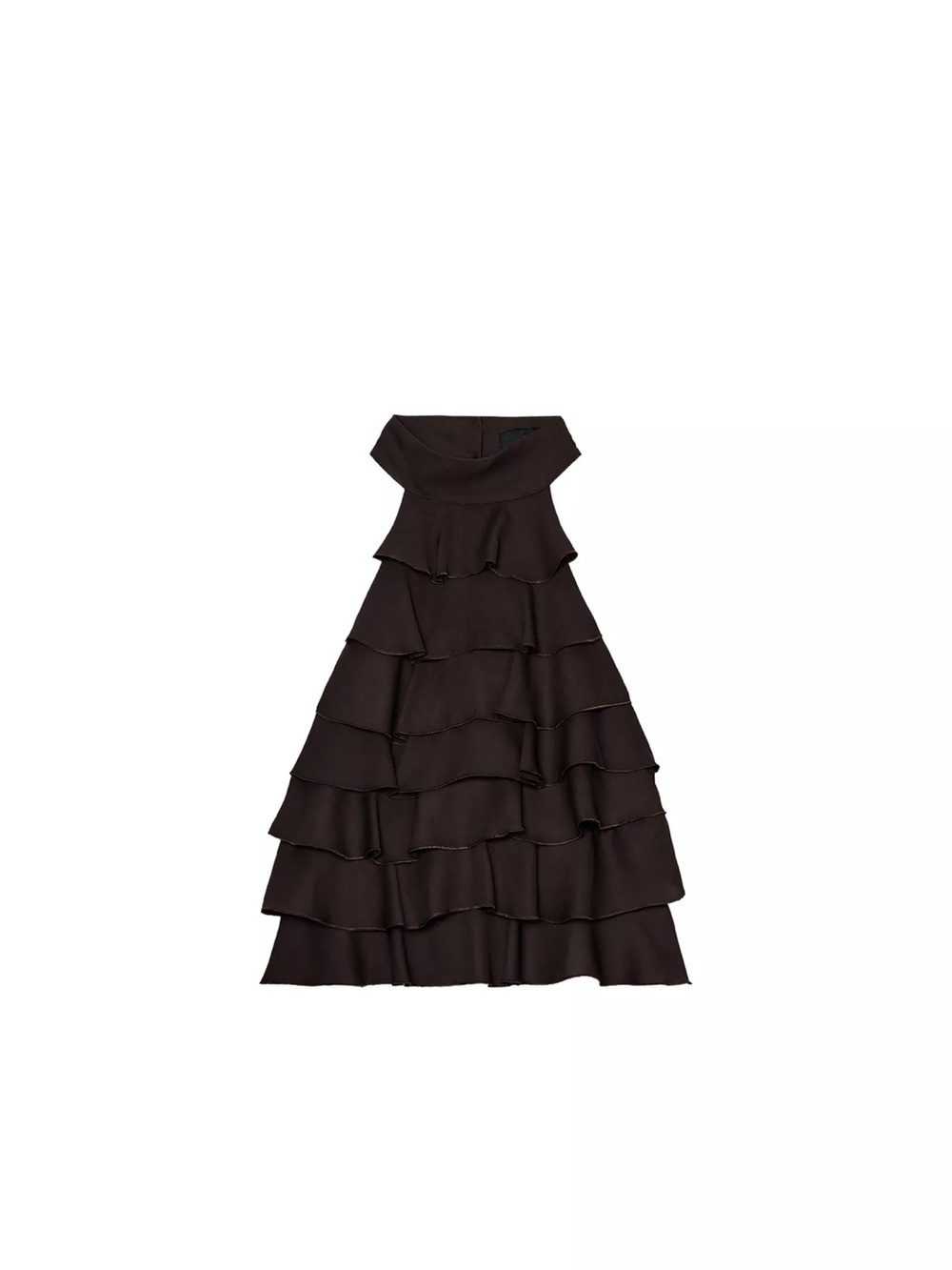 Zara brown Ruffle Halter Top